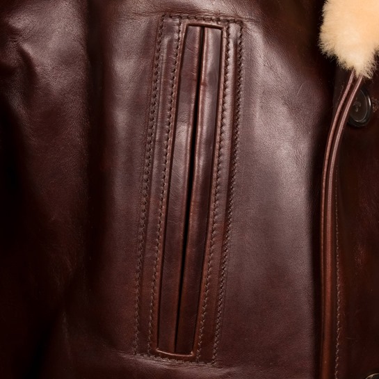 Cromford Leather's ultimate leather bomber with shearling lining