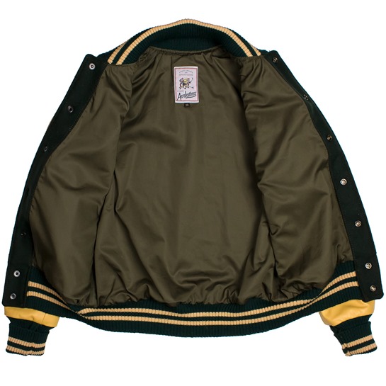 Black and yellow letterman jacket best sale