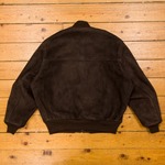 1950s College Jacket, Goat Suede: Chocolate, 46" - S#6652