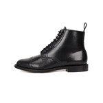 1920s Town Boots Glace Kid (Leather Sole): Black