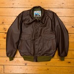 1950s Flight Jacket, Battered Steerhide, 44" - S#6573